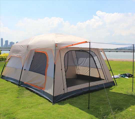 Outdoors Camping Tent 2 Room Large Space for 5-8 Person Weatherproof Camping Family Tents Portable Travel Tour Tents