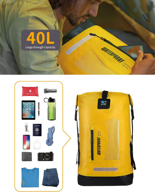 Professional Waterproof Dry Bag Backpack - Available in 20L, 30L, and 40L Sizes, Ideal for Kayaking and Water Activities