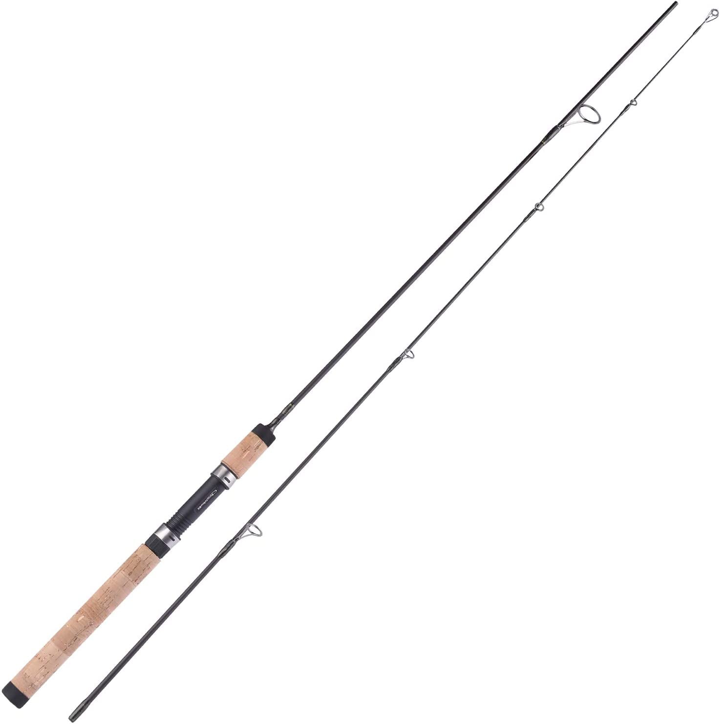 Graphite Ultra-Lightweight Two-Piece Trout Fishing Rod with Cork Handle for Crappie Spinning