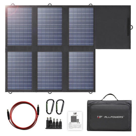 Solar Panel 60W Foldable Solar Charger With 18V DC+USB-C 60w