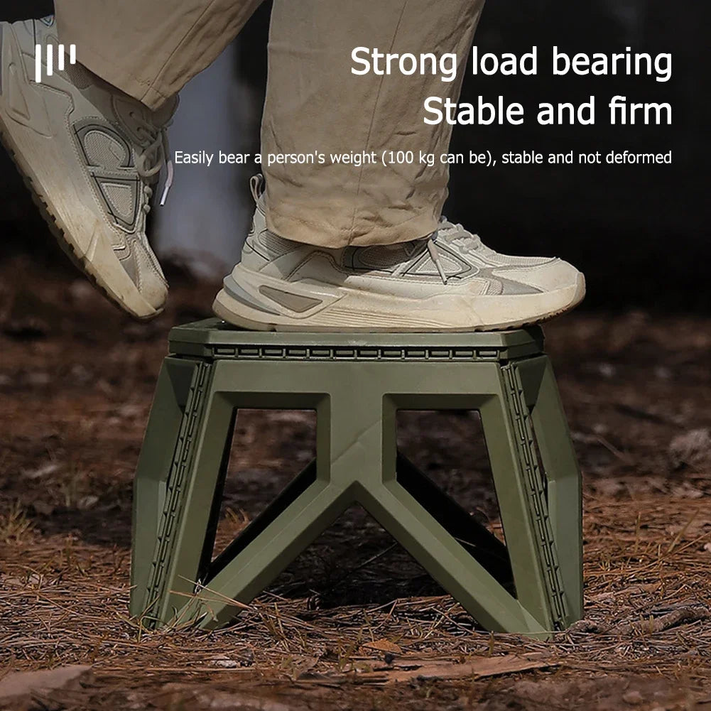 Outdoor Portable Folding Stool High Load-Bearing Handle Design Durable Mini Chair Fishing Stool Square Stool Camping Stool