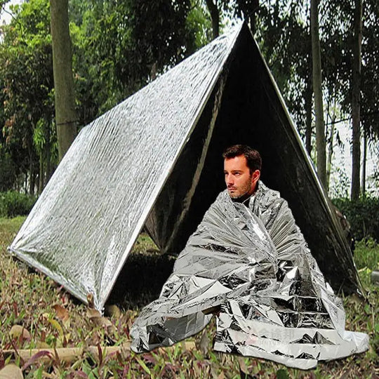 Outdoors Survival Blankets Aluminum Foil Thermal Blankets Survival Gear Hiking Essentials Survival Kits Space Blanket for Adults