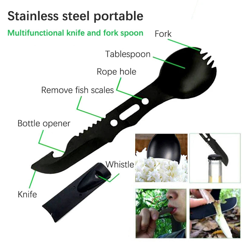 Camping Stainless Steel Multi-Function Cutlery