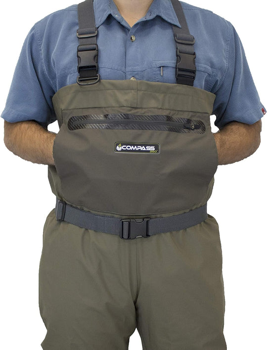 Fly Fishing Waterproof Deadfall Stocking Foot Breathable Chest Wader for Adults (Regular & Stout Sizing)