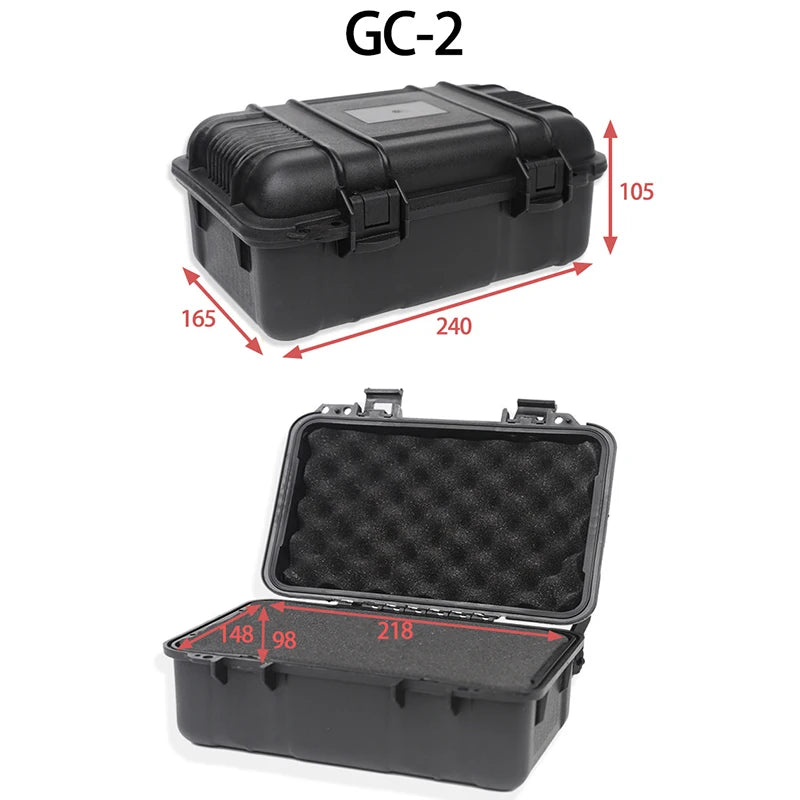 Plastic Toolbox Sealed Waterproof Equipment Box Shock-Proof Instrument Case Safety Protective Tool Case Outdoor Portable Box