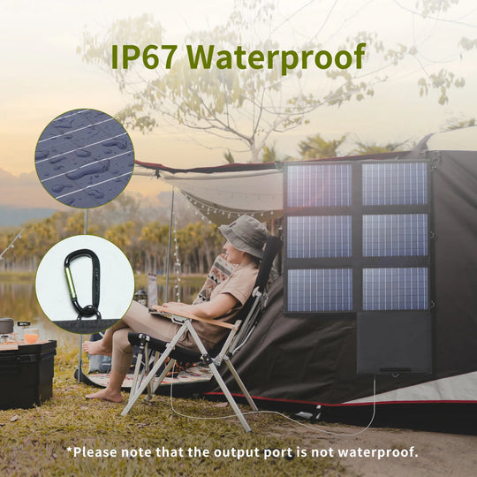 Solar Panel 60W Foldable Solar Charger With 18V DC+USB-C 60w