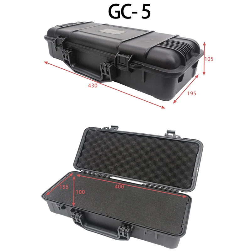 Plastic Toolbox Sealed Waterproof Equipment Box Shock-Proof Instrument Case Safety Protective Tool Case Outdoor Portable Box