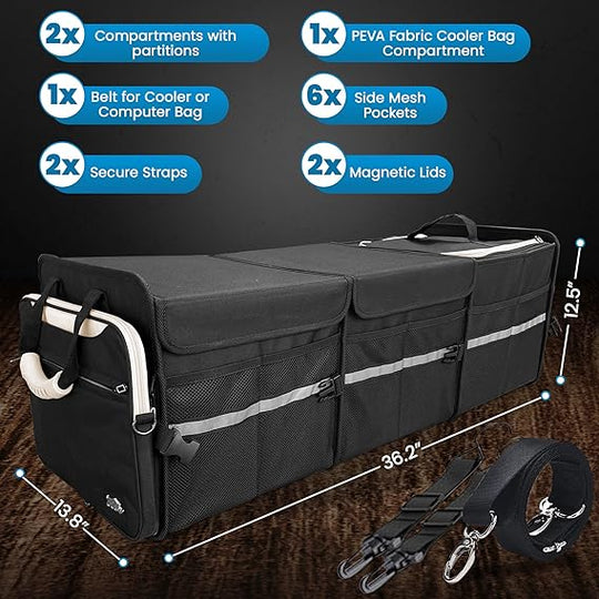 RHINOZERO Ultimate Trunk Organizer (Black)