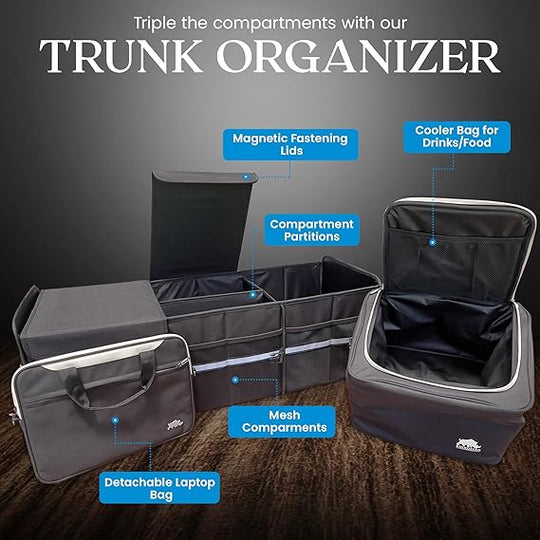 RHINOZERO Ultimate Trunk Organizer (Black)