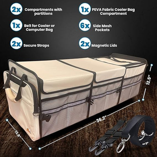 RHINOZERO Ultimate Trunk Organizer (Beige)