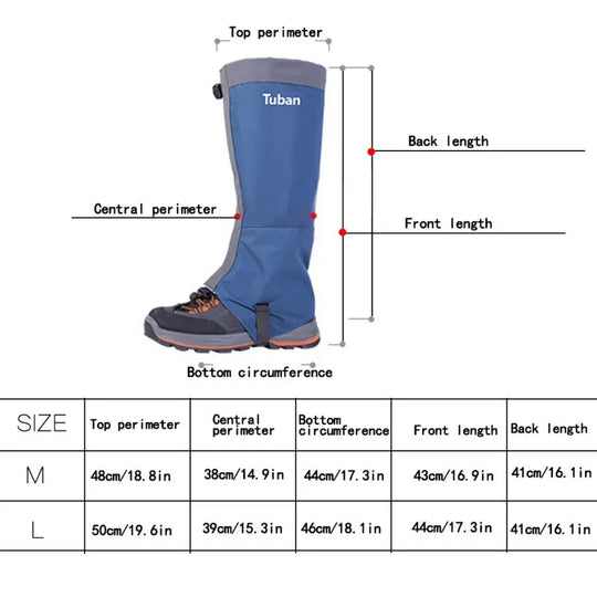 New Waterproof Snow Leg Gaiters Hiking Boot