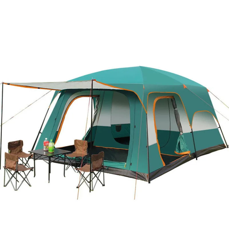 Outdoors Camping Tent 2 Room Large Space for 5-8 Person Weatherproof Camping Family Tents Portable Travel Tour Tents