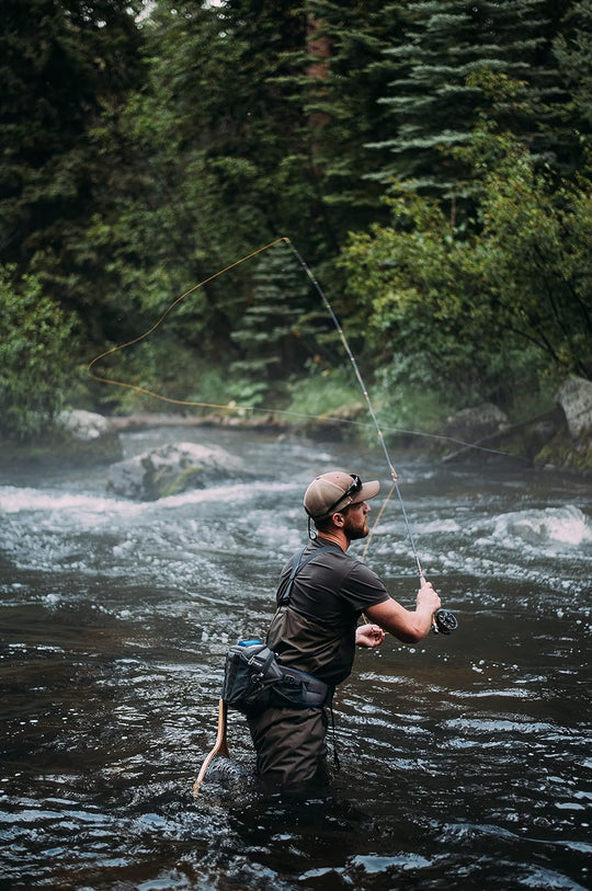 Fly Fishing Waterproof Deadfall Stocking Foot Breathable Chest Wader for Adults (Regular & Stout Sizing)