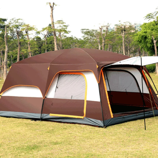 Outdoors Camping Tent 2 Room Large Space for 5-8 Person Weatherproof Camping Family Tents Portable Travel Tour Tents