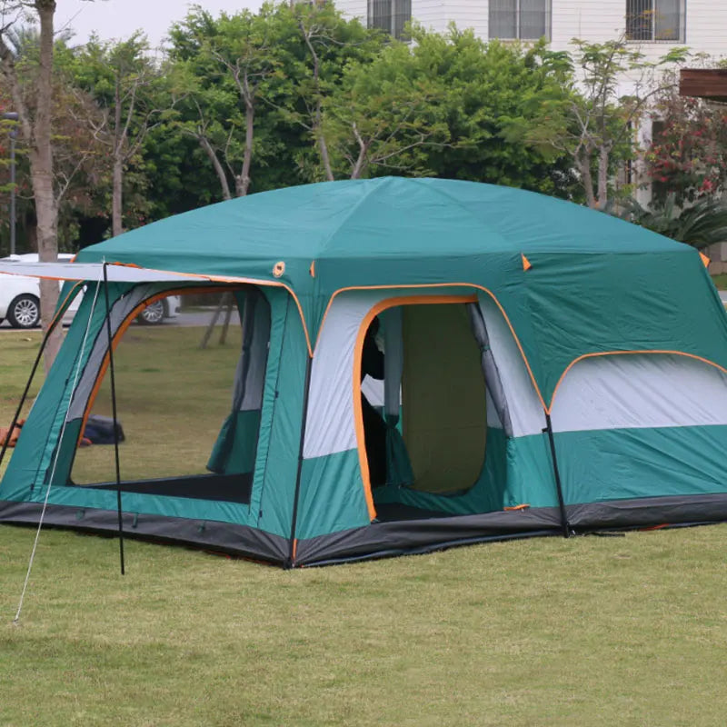 Outdoors Camping Tent 2 Room Large Space for 5-8 Person Weatherproof Camping Family Tents Portable Travel Tour Tents