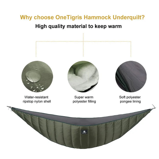 OneTigris Lightweight Full Length Hammock Underquilt