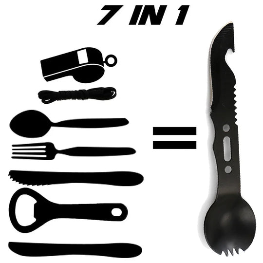 Camping Stainless Steel Multi-Function Cutlery