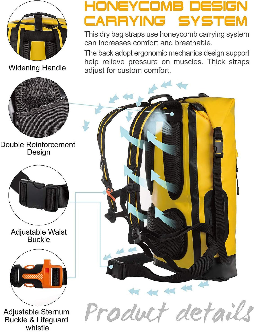 Professional Waterproof Dry Bag Backpack - Available in 20L, 30L, and 40L Sizes, Ideal for Kayaking and Water Activities