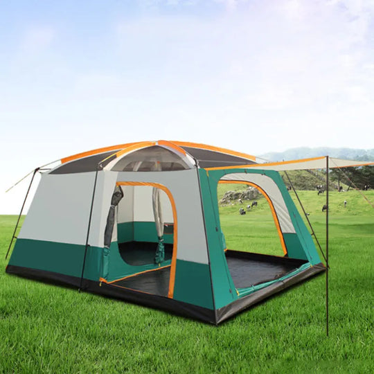 Outdoors Camping Tent 2 Room Large Space for 5-8 Person Weatherproof Camping Family Tents Portable Travel Tour Tents