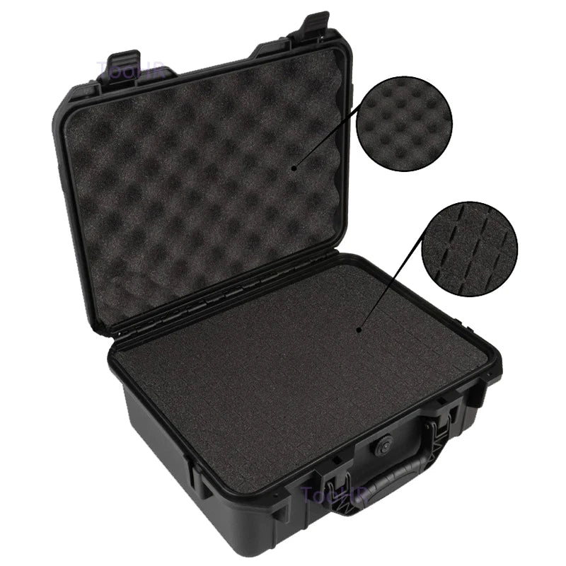 Hard Carry Case Bag Tool Case with Pre-Cut Sponge Storage Box Safety Protector Organizer Hardware Toolbox Impact Resistant