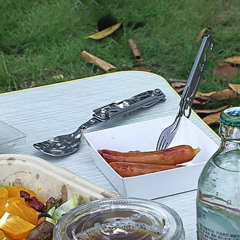 Folding Multitool Camping Tableware