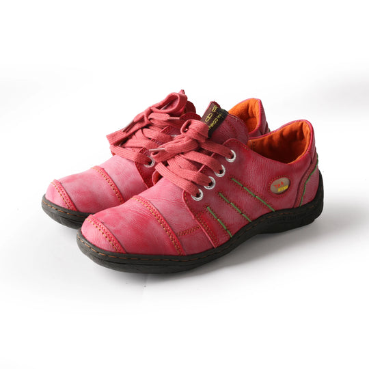 TMA EYES New Hand Stitching Leather Women's Sneaker