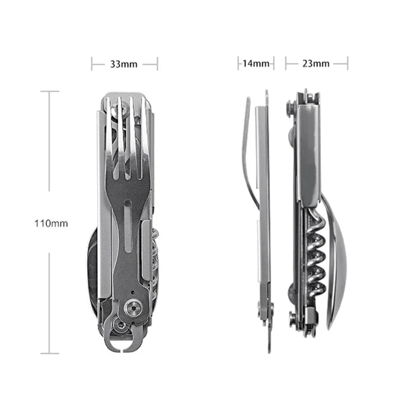 Folding Multitool Camping Tableware