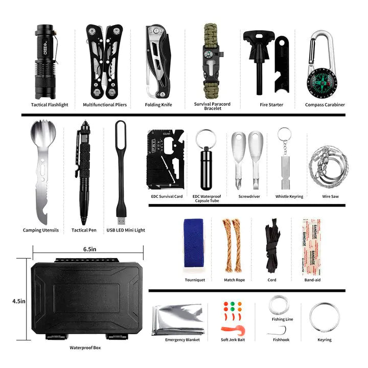 Emergency Survival Gear Kit 60 in 1