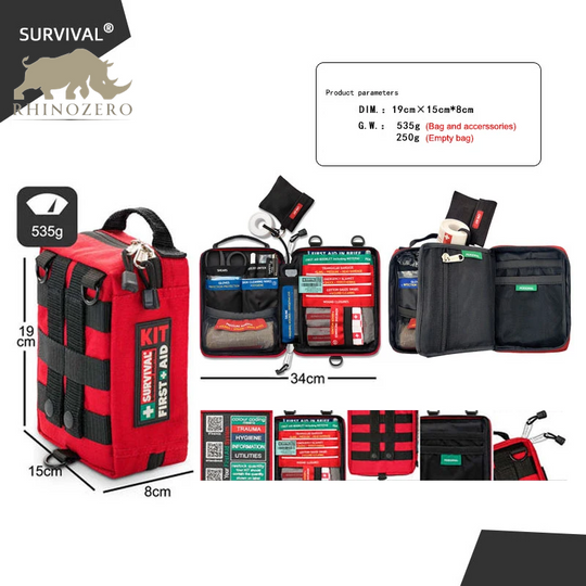 Professional Waterproof First Aid Kit for Outdoor Activities, Travel, and Emergency Response