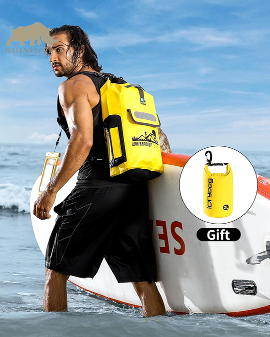 Waterproof Dry Bag Backpack - Floating Design Available in 20L, 30L, and 40L for Men - Ideal for Kayaking and Outdoor Activities