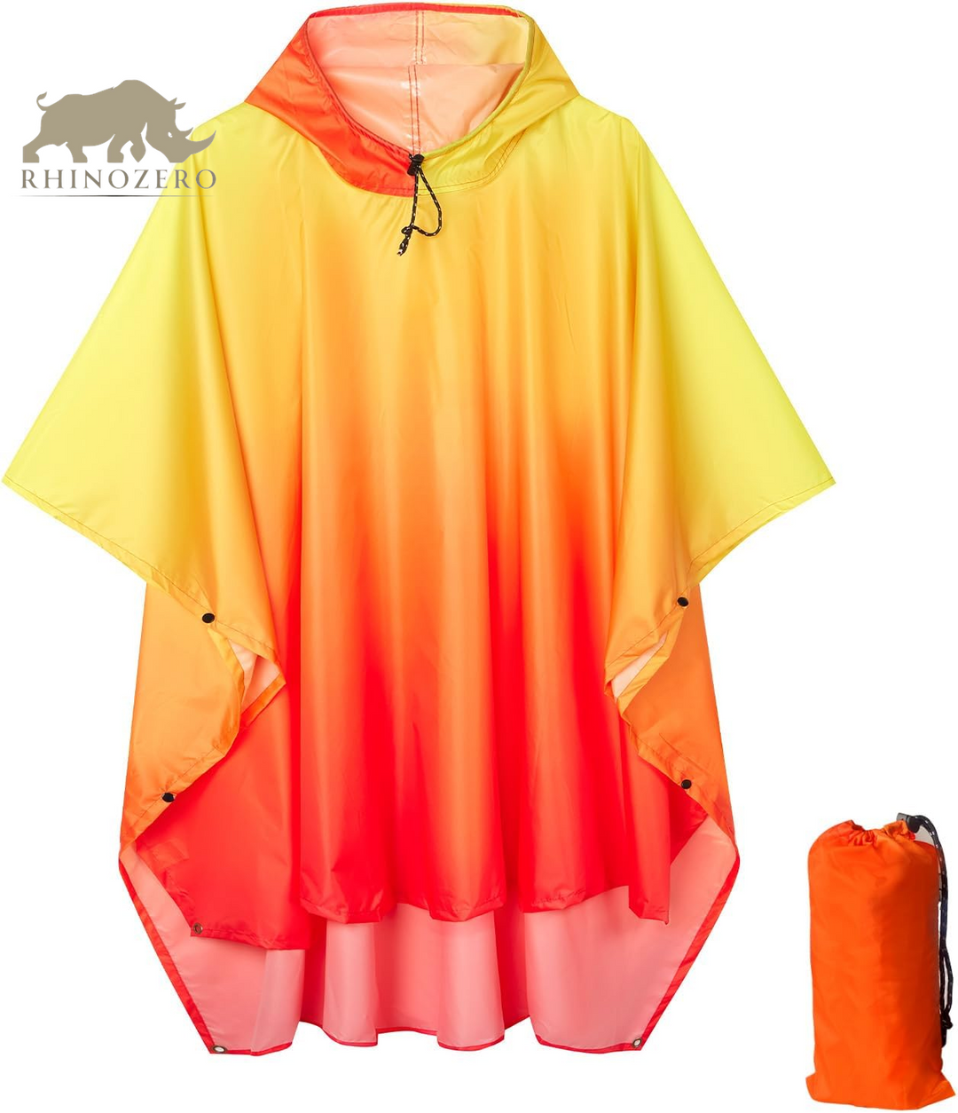 Waterproof Lightweight Reusable Hooded Poncho - Unisex Raincoat for Hiking, Camping, and Emergency Use