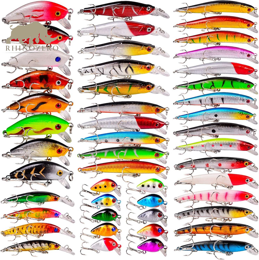 Premium Bass Fishing Lures Kit: Topwater Hard Baits, Minnow Crankbaits, Pencil VIB, and Swimbaits for Freshwater and Saltwater Fishing for Bass and Pike