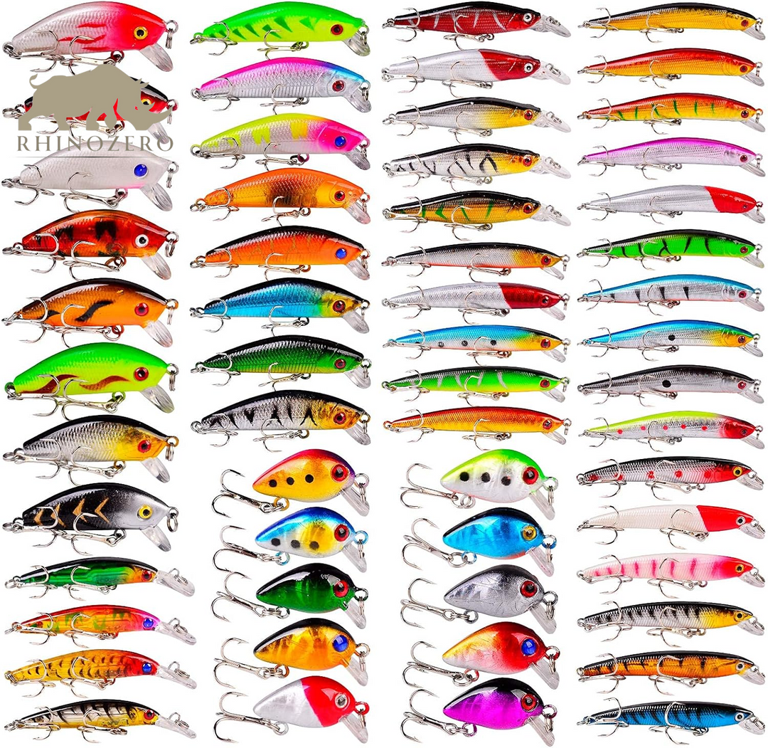 Premium Bass Fishing Lures Kit: Topwater Hard Baits, Minnow Crankbaits, Pencil VIB, and Swimbaits for Freshwater and Saltwater Fishing for Bass and Pike