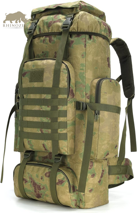 Men's 70L/100L Military Rucksack - Molle 3-Day Assault Pack for Hiking and Camping