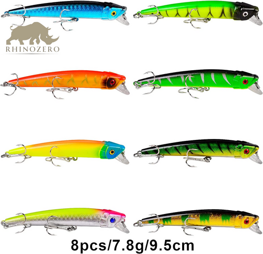 Premium Bass Fishing Lures Kit: Topwater Hard Baits, Minnow Crankbaits, Pencil VIB, and Swimbaits for Freshwater and Saltwater Fishing for Bass and Pike