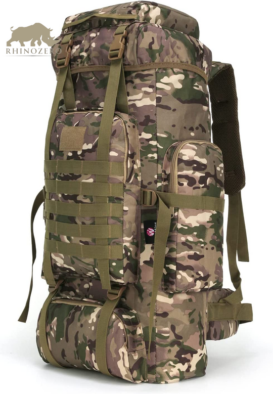 Men's 70L/100L Military Rucksack - Molle 3-Day Assault Pack for Hiking and Camping