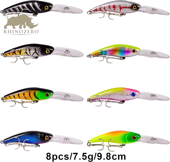 Premium Bass Fishing Lures Kit: Topwater Hard Baits, Minnow Crankbaits, Pencil VIB, and Swimbaits for Freshwater and Saltwater Fishing for Bass and Pike