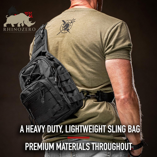 Compact EDC Sling Bag - Versatile Concealed Carry Shoulder Bag for Range, Travel, Hiking, and Outdoor Activities