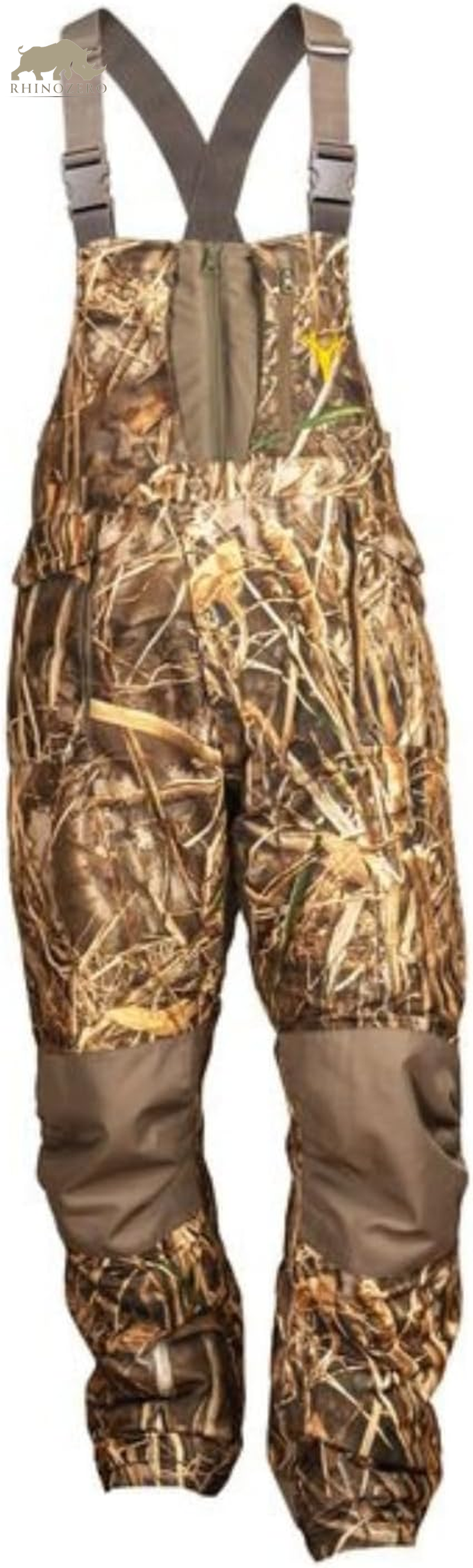 Men's Elite Camo Waterproof Hunting Bibs - Insulated Camouflage Overalls for Cold Weather Conditions