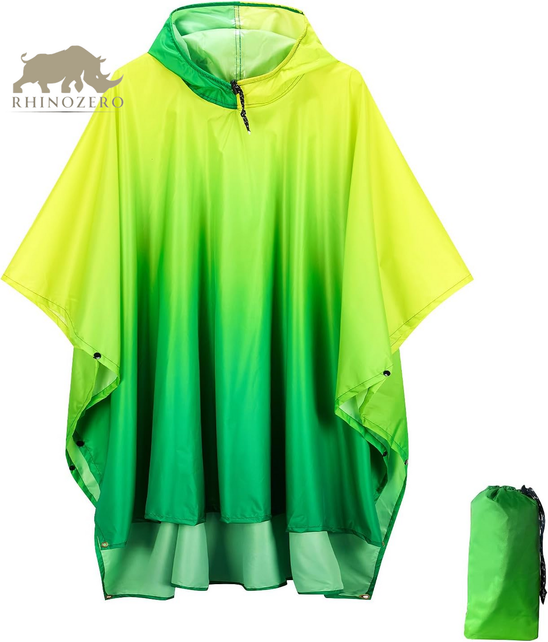 Waterproof Lightweight Reusable Hooded Poncho - Unisex Raincoat for Hiking, Camping, and Emergency Use