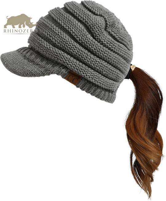 Hats and Scarves Women's Ribbed Knit Brimmed Hat (Model YJ-131, 2023)