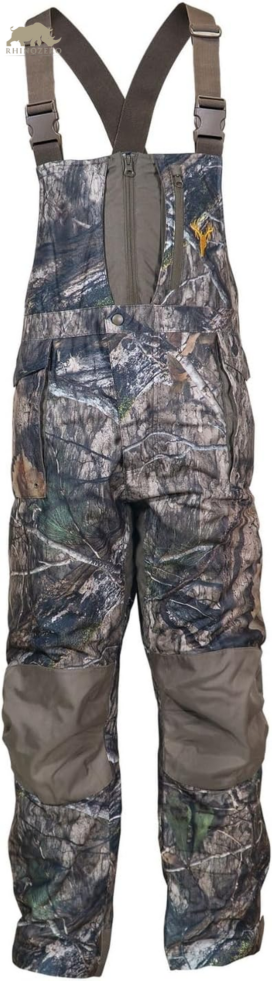 Men's Elite Camo Waterproof Hunting Bibs - Insulated Camouflage Overalls for Cold Weather Conditions