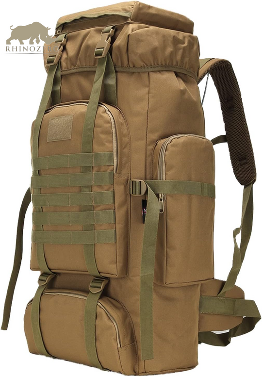 Men's 70L/100L Military Rucksack - Molle 3-Day Assault Pack for Hiking and Camping