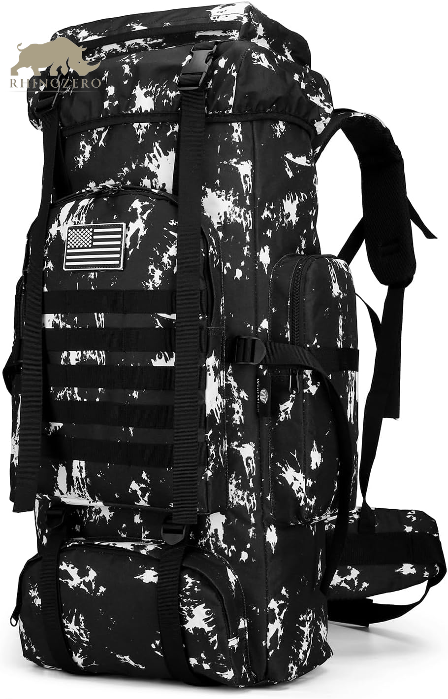 Men's 70L/100L Military Rucksack - Molle 3-Day Assault Pack for Hiking and Camping