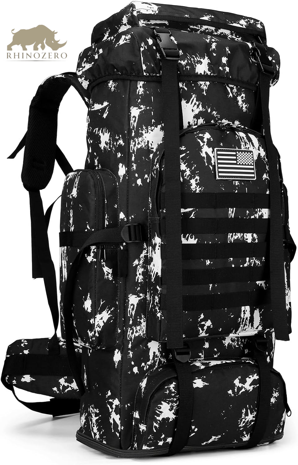 Men's 70L/100L Military Rucksack - Molle 3-Day Assault Pack for Hiking and Camping