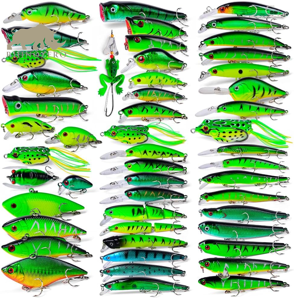 Premium Bass Fishing Lures Kit: Topwater Hard Baits, Minnow Crankbaits, Pencil VIB, and Swimbaits for Freshwater and Saltwater Fishing for Bass and Pike